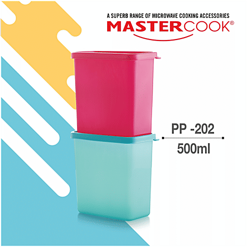 Mastercook PP-202 Container Set - Multicolour, 500 ml (Set of 2)