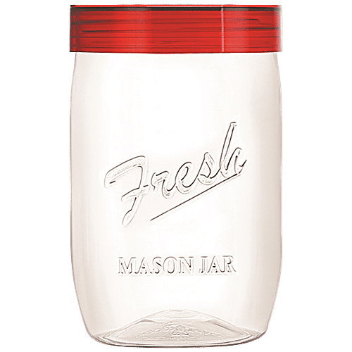 Mastercook PP-355 Mason Jar With Red Lid, 1.6 l  