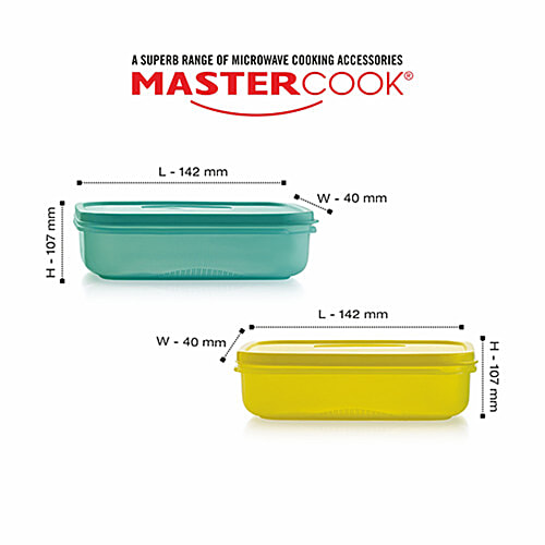 Mastercook PP-174 Container Set - Plain, Multicolour, 500 ml (Set of 2)