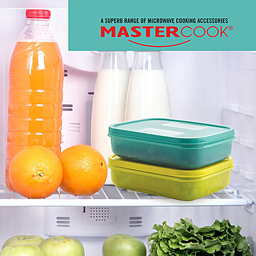 Mastercook PP-174 Container Set - Plain, Multicolour, 500 ml (Set of 2)