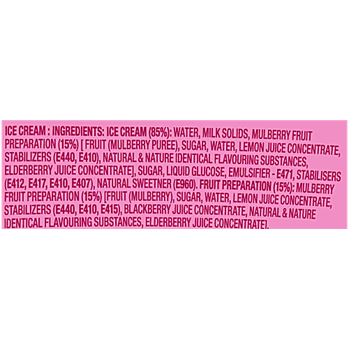 Kwality Wall's Slow Churn Mulberry Ice Cream, 500 ml  