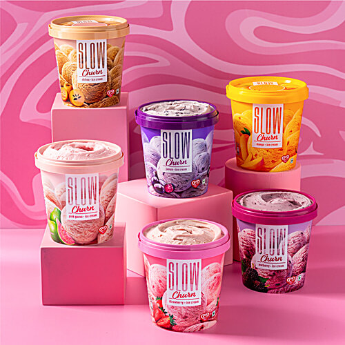 Kwality Wall's Slow Churn Mulberry Ice Cream, 500 ml  