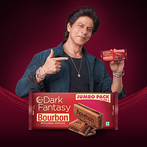 Sunfeast Dark Fantasy Bourbon Classic Chocolate Biscuits, 450 g (5 x 90 g) 