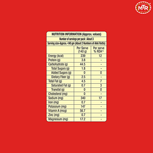 MTR Signature Minute Fresh Akki Rotti - Heat & Eat, 420 g  
