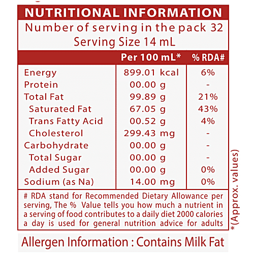 Namaste India Desi Ghee, 425 ml Tetra Pak 