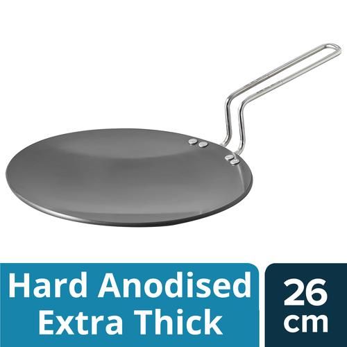 BB Home Hard Anodised Curve Tawa - 26 cm, 4.88 mm Thick, 1 pc  
