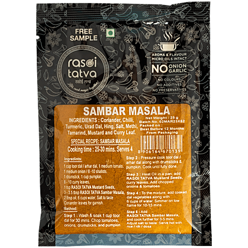 Rasoi Tatva Sambar Masala, 25 g