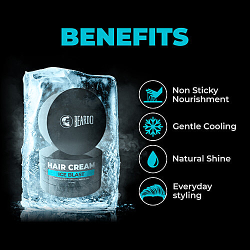 Beardo Ice Blast Hair Cream - For Daily Styling, 75 g  