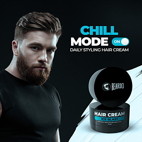 Beardo Ice Blast Hair Cream - For Daily Styling, 75 g  