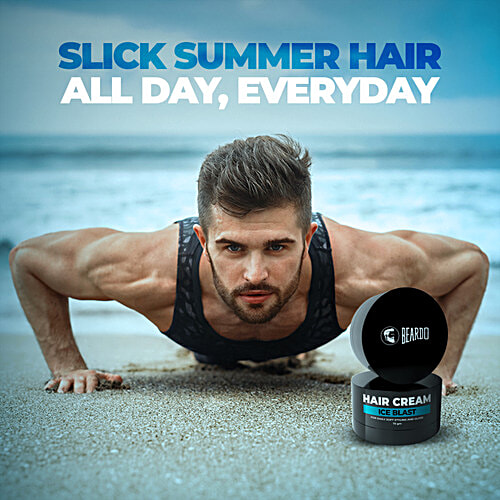 Beardo Ice Blast Hair Cream - For Daily Styling, 75 g  