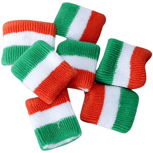 Creative Space Tricolour Indian Wrist Band - For Republic Day Celebrations, Unisex, Free Size, 2 pcs  