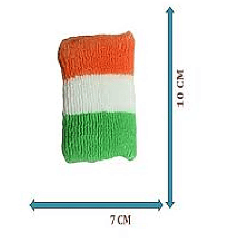 Creative Space Tricolour Indian Wrist Band - For Republic Day Celebrations, Unisex, Free Size, 2 pcs  