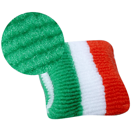 Creative Space Tricolour Indian Wrist Band - For Republic Day Celebrations, Unisex, Free Size, 2 pcs  