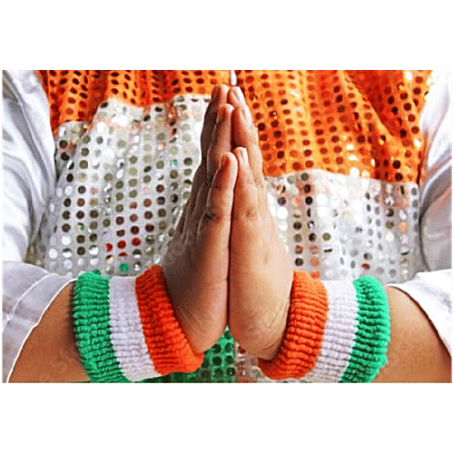 Creative Space Tricolour Indian Wrist Band - For Republic Day Celebrations, Unisex, Free Size, 2 pcs  