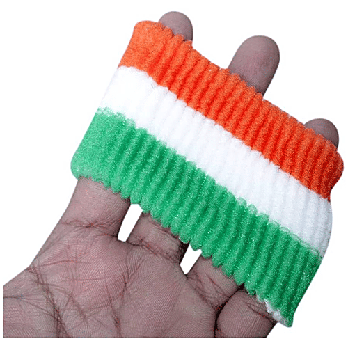 Creative Space Tricolour Indian Wrist Band - For Republic Day Celebrations, Unisex, Free Size, 2 pcs  