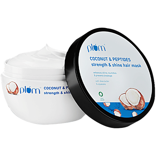 Plum Coconut Milk & Peptides Strength & Shine Hair Mask - Prevents Hair Breakage, 200 g