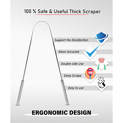 Prime-Metal Steel Tongue Cleaner - Designer, 1 pc