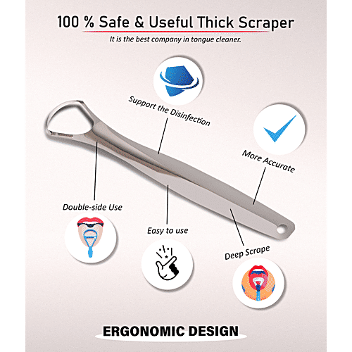 Prime-Metal Steel Tongue Cleaner - Premium, 1 pc  
