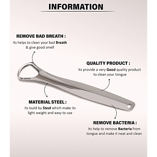 Prime-Metal Steel Tongue Cleaner - Premium, 1 pc  