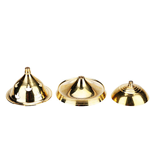 Prime-Metal Brass Akhand Jyoti Diya - With Clear Glass, Golden, 1 pc  