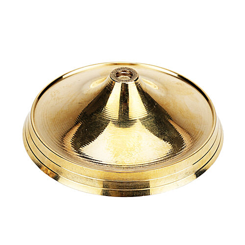 Prime-Metal Brass Akhand Jyoti Diya - With Clear Glass, Golden, 1 pc  