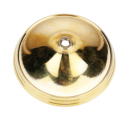 Prime-Metal Brass Akhand Jyoti Diya - With Clear Glass, Golden, 1 pc  