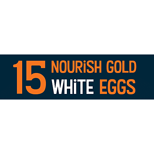 Mr Yolk Nourish Gold White Eggs, 15 pcs Tray Pack 