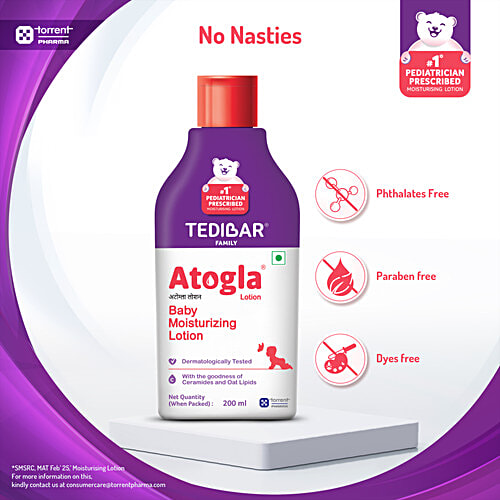 Atogla Baby Moisturizing Lotion - Ceramides, Oat Lipids, 200 ml