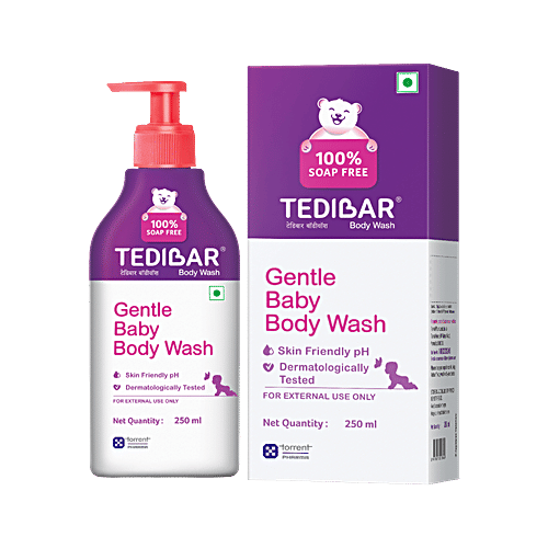 Tedibar Gentle Baby Body Wash, 250 ml  Skin Friendly pH, 100% Soap & Alkali Free