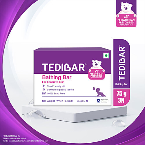 Tedibar Bathing Bar, 75 g (Pack of 3) 
