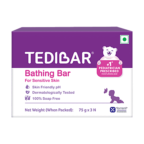 Tedibar Bathing Bar, 75 g (Pack of 3) 