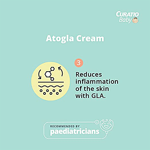 Atogla Baby Moisturizing Cream - Ceramides, Oat Lipids, 100 g  Paraben Free, Dermatologically Tested