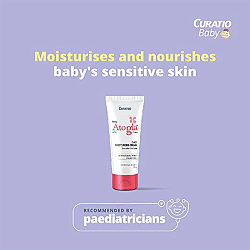 Atogla Baby Moisturizing Cream - Ceramides, Oat Lipids, 100 g  Paraben Free, Dermatologically Tested