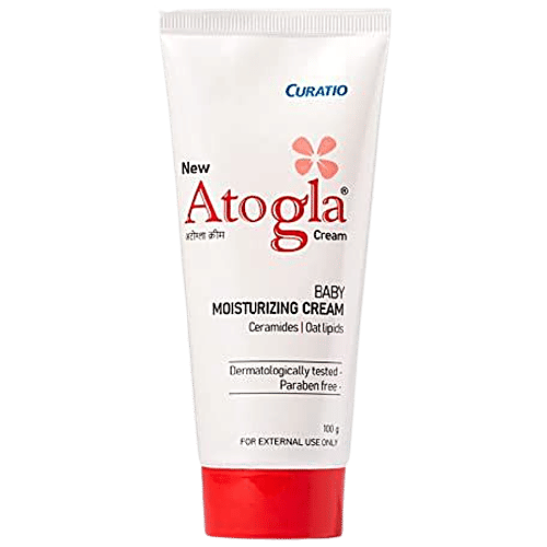 Atogla Baby Moisturizing Cream - Ceramides, Oat Lipids, 100 g  Paraben Free, Dermatologically Tested