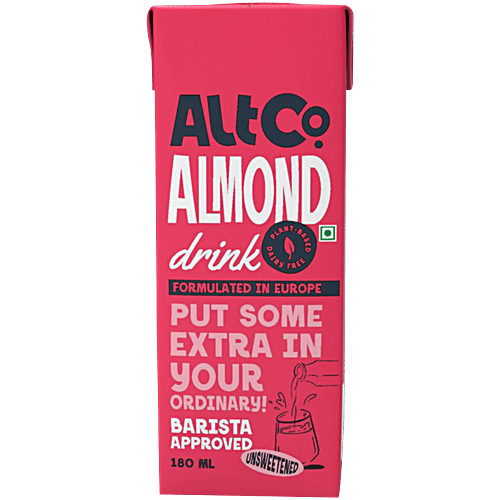Alt Co Plant Based Almond Drink, 180 ml  Unsweetened, Non-Dairy, Lactose Free