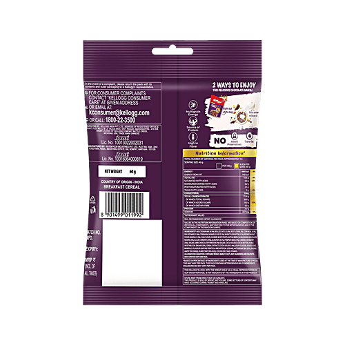 Kellogg's Chocolate Muesli 12 In 1 Power Breakfast Cereal, 60 g  