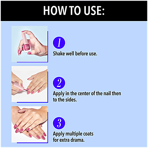 Blue Heaven Color Shine Mini Nail Paint Kit, 25 ml (Pack of 5) Glossy Gel Finish, Quick Dry, Long Lasting, Chip Resistant