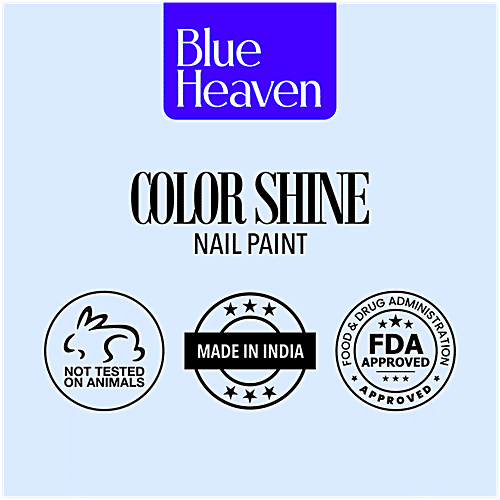 Blue Heaven Color Shine Mini Nail Paint Kit, 25 ml (Pack of 5) Glossy Gel Finish, Quick Dry, Long Lasting, Chip Resistant