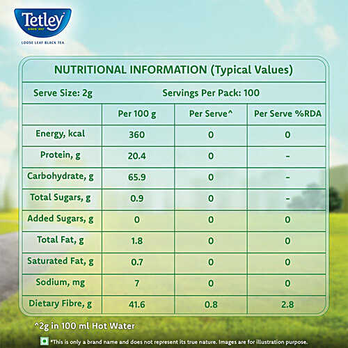 Tetley Digest Chai Flavoured Black Tea - With Prebiotic Fibre, 200 g  