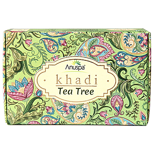 Buy Anuspa Khadi Handcrafted Herbal Tea Tree Soap Online at Best Price