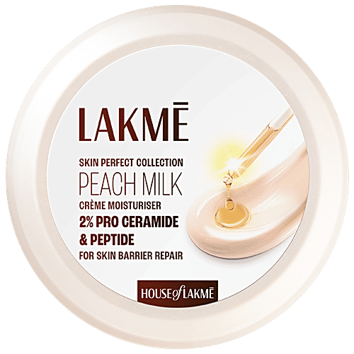 Lakme Peach Milk Creme Moisturiser With 2% Pro Ceramide & Peptide, 300 g  For Skin Barrier Repair
