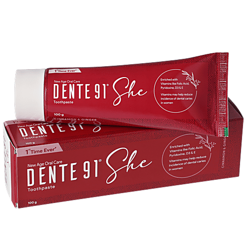 Buy Dente91 She Toothpaste Cinnamon & Ginger Flavour Online at Best Price of Rs 219 bigbasket