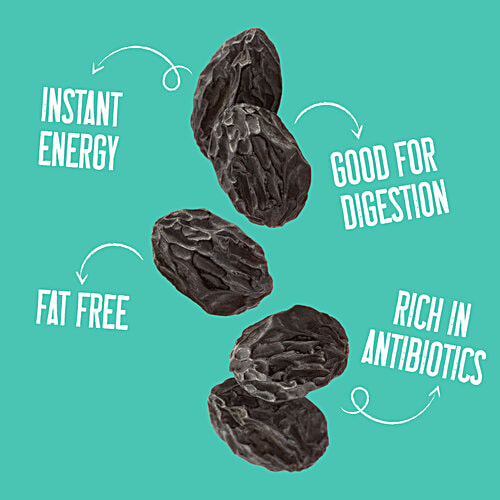 Yoga Bar Seedless Black Raisins, 500 g  Rich in antioxidants, Good for digestion
