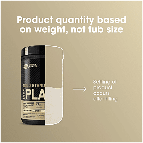 Optimum Nutrition Gold Standard Plant Based Protein Powder Drink Mix - French Vanilla Creme, 684 g 24g High Protein, For Muscle Strength & Repair, No Added Sugar