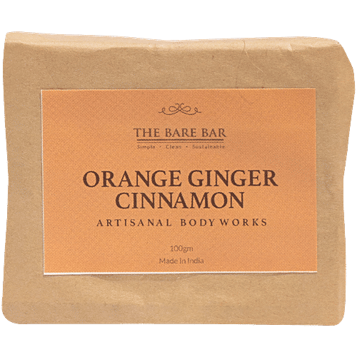 Buy The Bare Bar Orange Ginger Cinnamon Soap Bar Online at Best Price