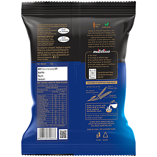 Eatopia Superfood Millet Bites - Bajra & Coconut, Made With Jaggery, 50 g  