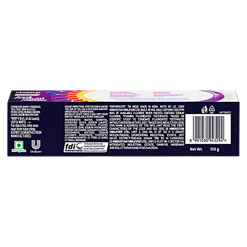 Closeup Complete Fresh Protection Gel Toothpaste - With Multi Vitamin Formula, Gives 12 Oral Care Benefits, 150 g  