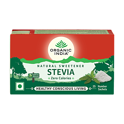 Organic India Stevia Natural Sweetener, 25 g (25 Sachets x 1 g each) 