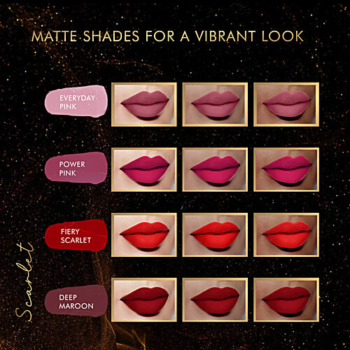 Lakme 9 To 5 Little Matte Thing Mini Liquid Lipsticks - Scarlet, 8 ml (Pack of 4) 