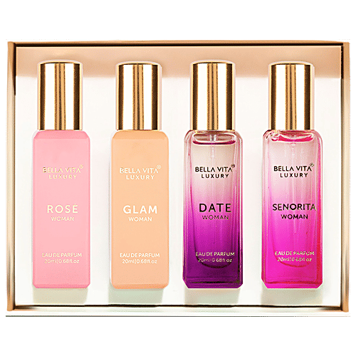 Bella Vita Luxury Perfumes Gift Set For Women, 80 ml (4 x 20 ml) 